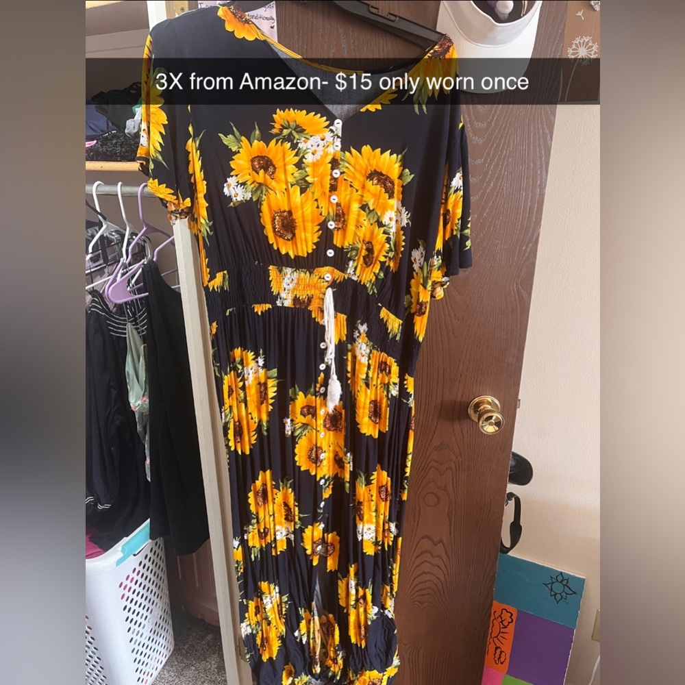 Sunflower maxi dress